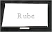 Engraved business card holder with Rube