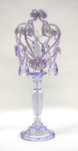Tadpoles Table Lamp Chandelier in Lavender Topaz