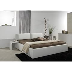 Bett Valentin 180x200 cm Weiss Napalon Leder Polsterbett 180cm