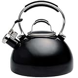 KitchenAid Teakettle 2-Quart Gourmet Essentials Porcelain Enamel Kettle , Black