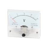 uxcell 電子電流計 アナログ ボルト パネル メーター ゲージ 85C1 DC 0-20V 長方形