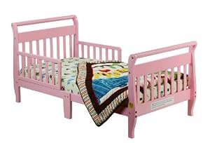 Dream On Me Classic Sleigh Toddler Bed - Pink