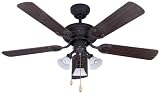Canarm CF42ADD5ORB 42-Inch Ceiling Fan with 3-Bulb Light Kit and 4 Reversible Blades, Oil Rubbed Bronze