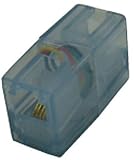 Rix テレホンコード用延長コネクタ (スケルトンブルー) RX-TELC02BL