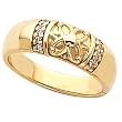 14K Yellow Gold Diamond Ring - 0.10 Ct.