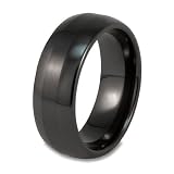 Black Ceramic Ring (8.0 mm) - Sizes 8-13