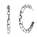 designer style silver hoop earrings fashion jewelry