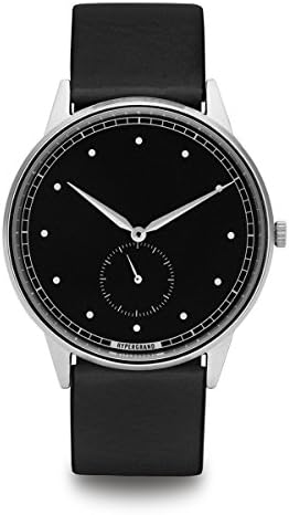 HyperGrand Signature Silver Black Classic Black Leather Analog Watch CWSGSBBLK