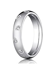 12 Stone Round Flush Set Diamond Gypsy Band .24cttw