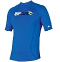 Rip Curl Classic Short Sleeve Laser Rash Guard (Blue, Medium)