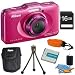 COOLPIX S31 10.1MP 720p HD Video Waterproof Digital Camera - Pink with 16GB Memory Bundle. Bundle Includes 16GB Memory Card, Lithium Replacement Battery, Mini Table-top Tripod, Deluxe Carrying Case , Floating Wrist Strap, and 3pc. Lens Cleaning Kit.