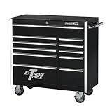 41" 11 Drawer Professional Roller Cabinet in Black