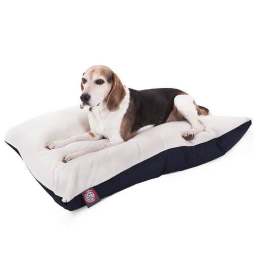 30x40 Blue Rectangle Pet Dog Bed With Removable Washable Cover By Majestic Pet Products Small to Medium