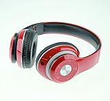 Inepo Bluetooth Wireless Foldable Headphone Stereo - iNepo BTH1 Bluetooth Wireless Foldable Headphone Stereo HIFI Player With Mic Support TF Card (red(D15))