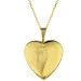 14K Gold over Sterling Silver Heart Shaped Locket w/ cross Necklace