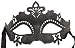 RedSkyTrader - Enchanting Gothic Venetian Masquerade Mask with Black Sparkling Designs - One Size fits Most - Black