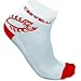 Castelli 2008 Logo Cycling Sock - White/red - R7070-231 (s/m)
