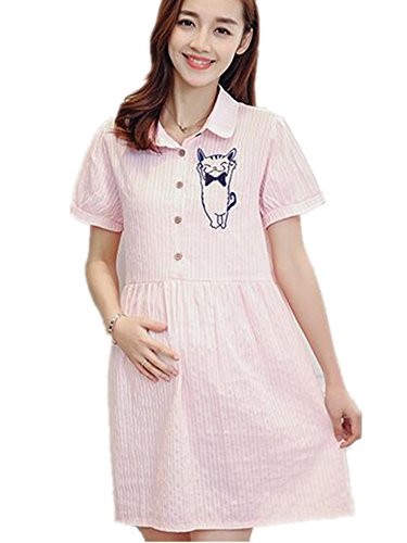 【TPGROWIN】 マタニティ ウェア ワンピース シャツ エレガント 森ガール 準備 産前 産後 外出着 妊婦服 コットン 全3色