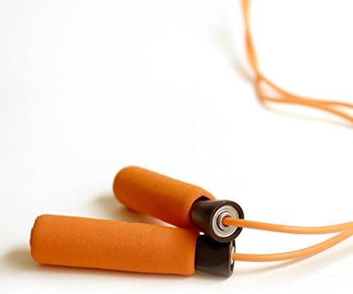 Speed Jump Rope for Endurance Training and Fat Burning - Easy Adjustable for Women and Kids - Orange