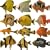 Assorted Tropical Fish Figure - Pack of 108 - Party Favors