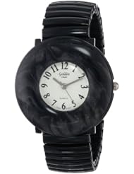 Golden Classic Womens 2164_Blk "Tough Love" Black Stretch Band Watch