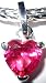 Silver Plated Charm Dangle Fits Pandora Pink Heart Shape Stone (3)