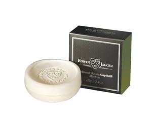 Edwin Jagger 99.9% Natural Traditional Shaving Soap Refill - Aloe Vera, 2.3-Ounce
