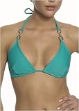 Shoshanna Solid Teal triangle bikini top