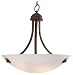 Access Lighting 26004-RU/ALB Aspire - Three Light Pendant, Rust Finish with Alabaster Glass
