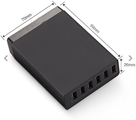 PowerPort 6 (50W 6-Port USB Charging Hub) Multi-Port USB Smart Charger for Apple iPhone 6s / 6 / 6 Plus, iPad Air 2 / mini 3, Samsung Galaxy S6 / S6 Edge / Edge+, Note 5 - Black