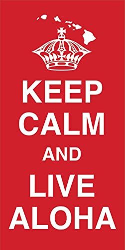 Hawaii Style Beach Towel Keep Calm Live Aloha