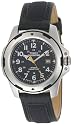Timex - T49780 PF - Timex Rugged Field Shock - Quartz analogique - Cadran Rond en Métal - Fond Bleu - Bracelet en cuir et nylon noir et bleu
