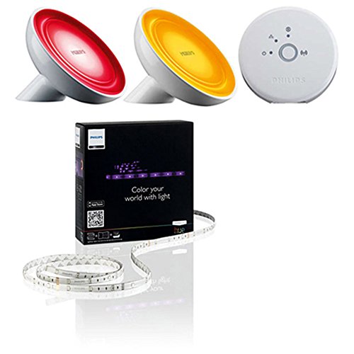 Philips Friends of Hue Bloom Starter Pack Wireless Lighting LED Bulbs &amp; Lightstrip Bundle