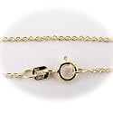 Gold Plated Sterling Silver Fine Cable Nickel Free Chain Necklace 14, 16, 18, 20, 22 Inch