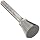 PFERD Inverted Taper Carbide Bur, Uncoated (Bright) Finish, Single Cut, Plain End