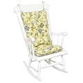Greendale Home Fashions Standard Rocking Chair Cushion Farrell Floral fabric, Yellow