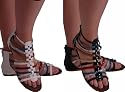 EyeCatchShoes - Multicoloured Gladiator Sandals Shoes