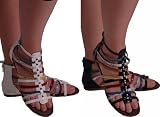 EyeCatchShoes - Multicoloured Gladiator Sandals Shoes