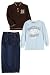 Nannette Boys 2-7 3 Piece Sweater Set,Brown/Light Blue,5