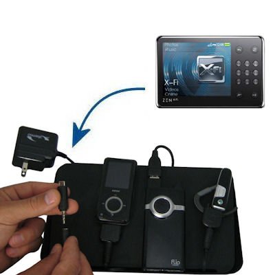 Gomadic Universal Charging Station for the Creative Zen X-Fi with Wireless LAN and many other mobile devices - 2nd Generation Design - uses Gomadic TipExchange Technology - 4 tips included