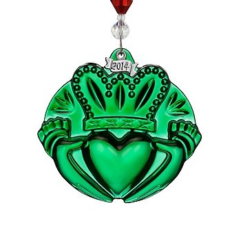 Waterford Claddagh Ornament – Green – NEW