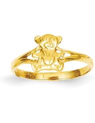 14k Yellow gold Teddy Bear Baby Ring