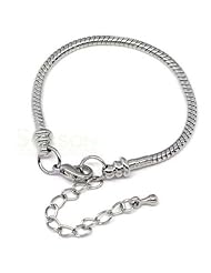 Childrens Bracelet Silver Plated Snake Chain Lobster Clasp