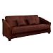 Hamptons Microfiber Convertible Sofa - Dark Chocolate