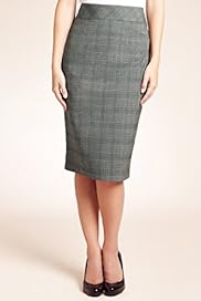 Petite Check Print Pencil Skirt