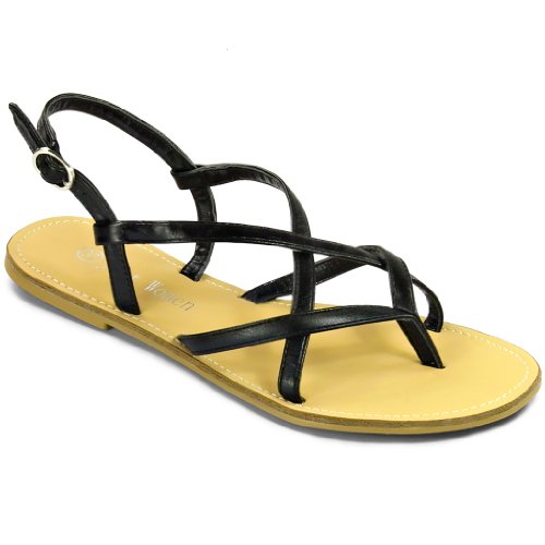MQ23 Damen Schuhe Römer Sandalen Zehensandalen bequem ! 9023black38