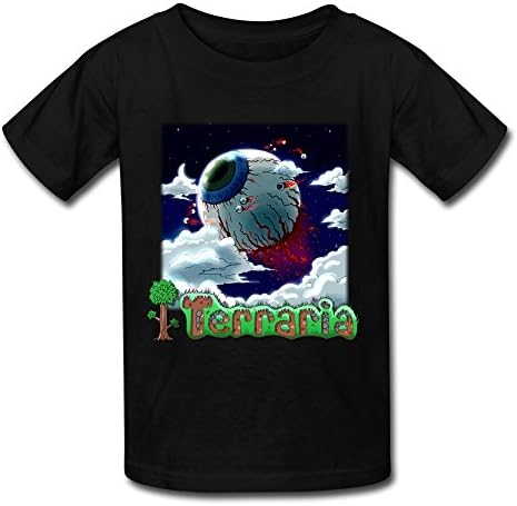 HYQ Kid's Vintage Terraria Eye Of Cthulhu T-shirt Black L