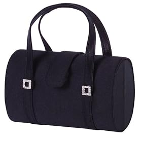 Satin Rounded Clutch with Rhinestone Decore -Evening Bag - Karina (N 5427)