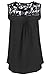 Manzocha Women's Lace Chiffon T Shirt Stitching Blouse Hollow Out Tops