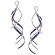 Sterling Silver Niobium Twist Earrings